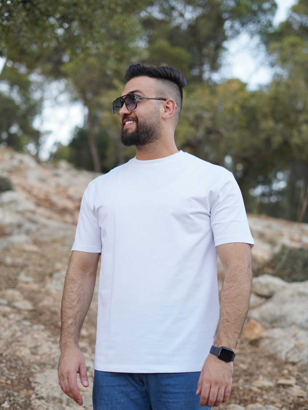 Basic Turkish Cotton T-Shirt in White